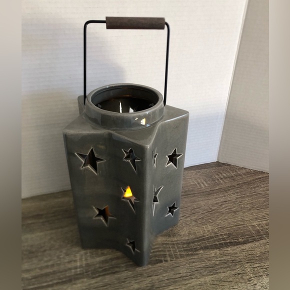 Rustic Star Lantern with Battery Operated Candle - Picture 9 of 13